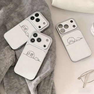 Ốp Lưng IPhone 13 15 11 17 16 12 14 ProMax  Tranh gái mèo 7 8Plus XR X XS Max