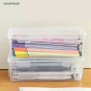Ziyulinyuk 1 Hộp Đựng Bút Chì Dung Tích Lớn Chất Liệu PP Hộp Bút Chì Trong Suốt Ổn Định Đồ Dùng Văn Phòng Hộp Sắp Xếp Lưu Trữ VN