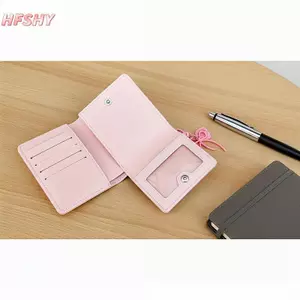 HFSHY Nữ Giả Da Ngắn Ví Dễ Thương Nơ Trang Trí Quilted Thiết Kế Nhiều Khe Cắm Thẻ Ví Bền Cho Sinh Viên Đại Học VN