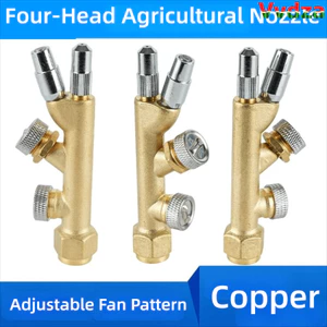 Vòi phun phun sương VVDZA, 4 vòi phun có thể điều chỉnh mẫu quạt Vòi phun nông nghiệp, Máy phun sương đồng hạng nặng Nông nghiệp