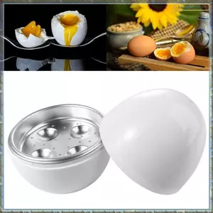 Nồi hơi trứng lò vi sóng Nồi nhanh 5 phút cho trứng luộc cứng hoặc mềm Hấp lên đến 4 trứng Chức năng hấp đa năng