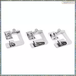 Máy may chân viền rộng Máy ép chân bằng thép không gỉ Chân 3 kích thước 1 / 2 inch, 3 / 4 inch, 1 inch cho ca sĩ và các máy may tay cầm thấp khác