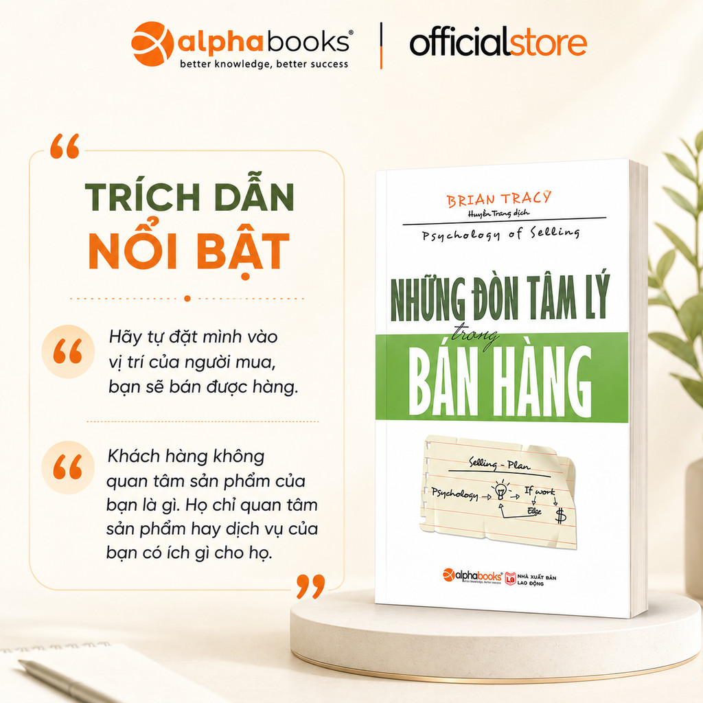 Sách - Những Đòn Tâm Lý Trong Bán Hàng - Brian Tracy (Alpha Books)