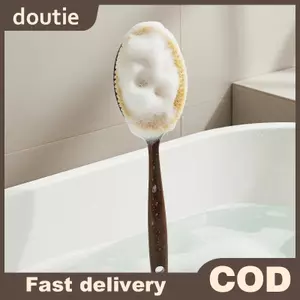Bàn chải tắm lông dừa bền Doutie có tay cầm dài để trải nghiệm giống như Spa tại nhà VN