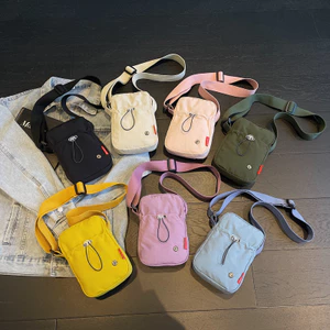 Tươi Đơn Giản Nữ Nylon Túi Đeo Vai 2025 Nhẹ Vải Nylon Túi Đeo Ngang Mini Túi Điện Thoại Di Động 7.6 4EYR