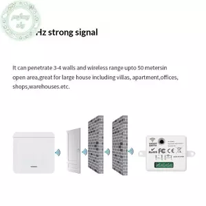 PUSKY Wireless ON OFF Mô-đun RF433 Công tắc đèn điều khiển từ xa 1 / 2 / 3 Gang Nút nhấn Công tắc đèn tường cho đèn chùm VN