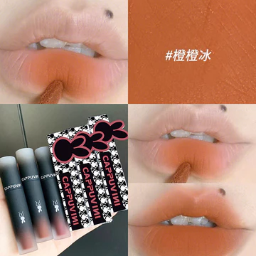 Bán Chạy Cappuvini Ngược Macaron Hồng Môi Bùn Mờ Matte Lip Glaze Nhung Làm Trắng Môi Bóng Giữ Son Môi Trang Điểm