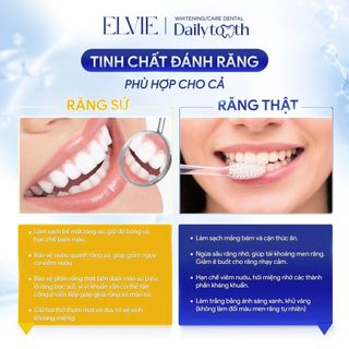 [COMBO 3 HỘP] Tinh Chất Hỗ Trợ Trắng Răng Daily Tooth Elvie (45g) - Hỗ trợ khử vàng làm trắng răng an toàn