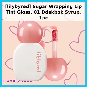 [lilybyred] Sugar Wrapping Lip Tint Gloss, 01 Ddakbok Syrup, 1 cái / Son Tint Hàn Quốc / Son bóng của LovelySeoul