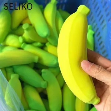 Đồ chơi giảm căng thẳng SELIKO, Mô phỏng chuối có thể tái sử dụng Đồ chơi chuối bóp, Thay đổi màu sắc chống lo âu sáng tạo Đồ chơi mực Jumbo phục hồi chậm Đồ Squishy Đồ phụ kiện cho quà sinh nhật