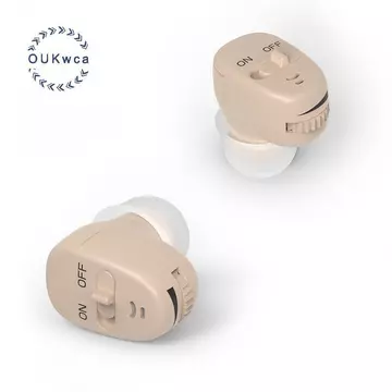 Máy trợ thính OUKwca Vô hình Tần số rộng Không có tiếng ồn MINI Máy trợ thính khiếm thính Open-Fit Mới