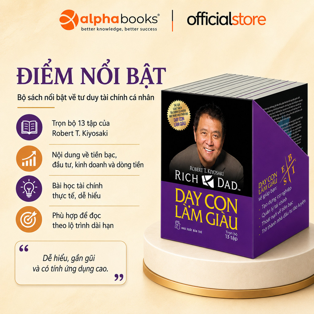 Combo 13 Cuốn Sách Việt nam Sách - Combo Dạy Con Làm Giàu (Trọn Bộ 13 Tập) (Tái Bản) - Robert
