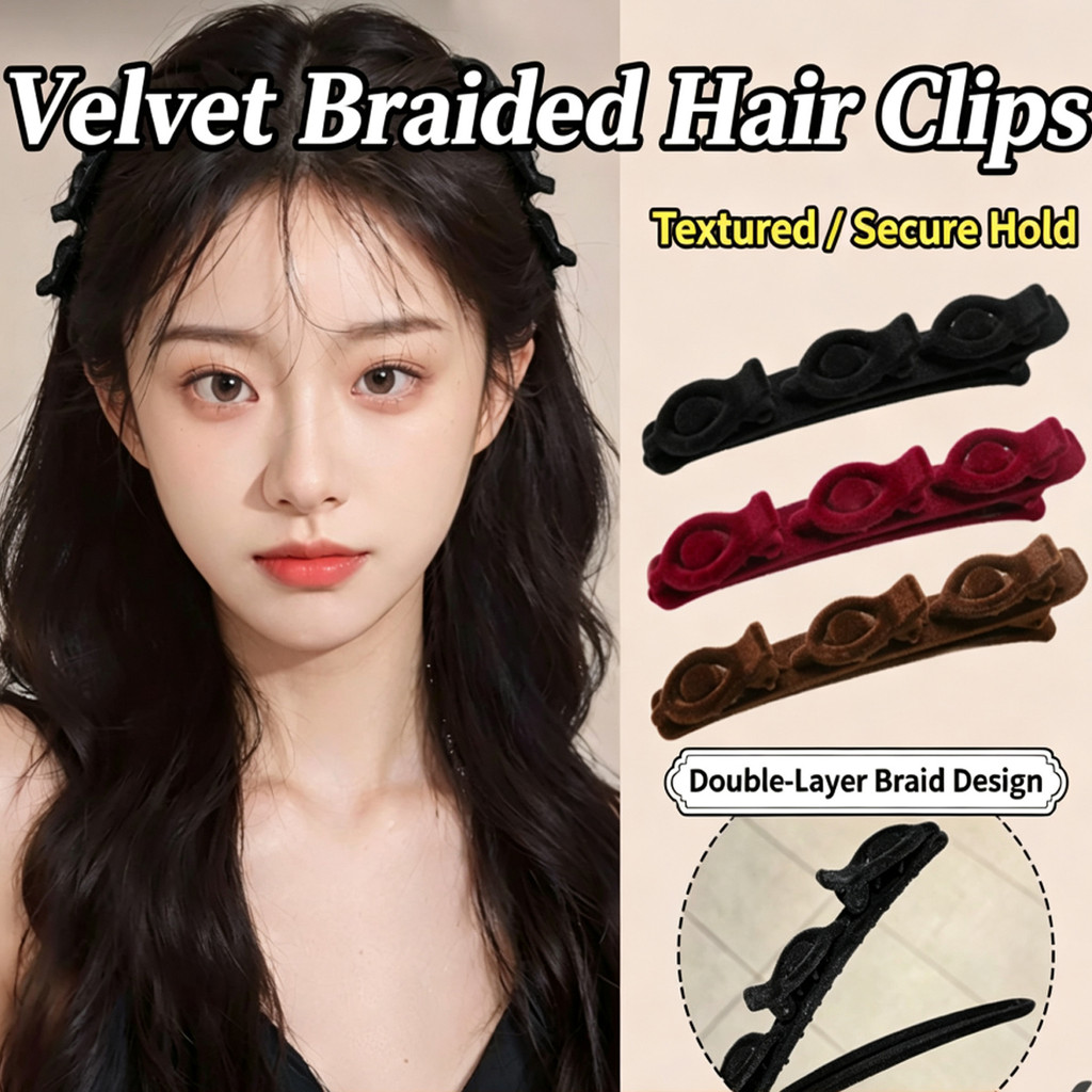 2 Chiếc Hình Sóng Kẹp Tóc Bộ Retro Đổ Xô Mỏ Vịt Kẹp Chống Trơn Trượt Nổ Bên Kẹp Ngọt Ngào Hàng Ngày Kiểu Tóc Cố Định Phụ Kiện Tóc Cho Nữ