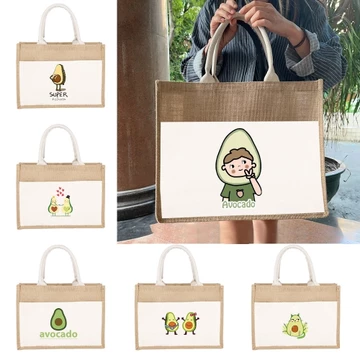 ❈ ❥ ❈ Túi mua sắm Tote Túi gấp Túi xách Túi đay Du lịch Túi tạp hóa Túi dã ngoại Túi tote Hoạt hình Bơ