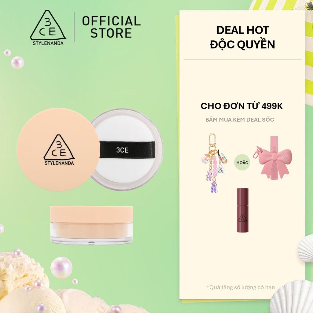 Phấn Phủ 3CE Cho Lớp Trang Điểm Tự Nhiên Bền Màu 3CE Natural Finish Loose Powder