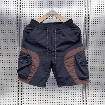 Quần short nam thời trang, quần short thể thao mùa hè đa năng, nhanh khô, quần short công sở, quần short thường ngày có túi phối màu, quần short đi biển, quần short cỡ lớn.