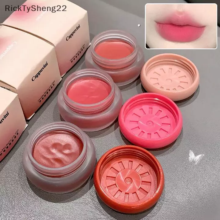 RT Cappuvini Đóng Hộp Môi Bùn Sương Lipsti Dưỡng Ẩm Nhung Mousse Chắc Chắn Son Bóng Cheek Blush Kem Tint Môi Mỹ Phẩm nn