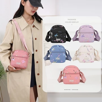 Women's Korean-Style Nylon Crossbody Bag