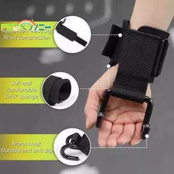 [Fernweh] 2 Móc nâng tạ Dây đeo cổ tay thanh cầm tay Phòng tập thể dục Móc trọng lượng Dây đeo nâng tạ Găng tay nâng sức mạnh để tập tạ [MỚI]
