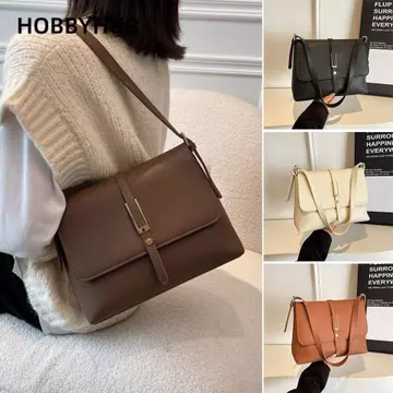 Women's Vintage PU Leather Shoulder Bag – Large