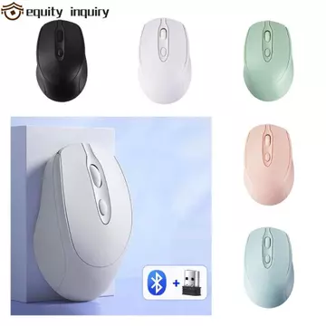 Chuột không dây Macaron YÊU THÍCH YÊU THÍCH, Chuột không dây công thái học 2.4Ghz + BT5.0 1600DPI, Phụ kiện máy tính chuột không dây Morandi tiện lợi nhẹ
