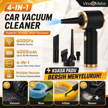 Máy hút bụi ô tô 4 trong 1 Máy hút bụi không dây cầm tay không dây cầm tay 6000Pa Hút mạnh mẽ Máy hút bụi cầm tay Mini thổi phồng cho xe tại nhà Văn phòng Bàn phím PC