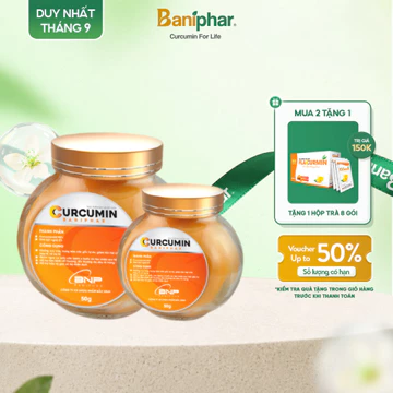 [MUA 2 TẶNG 1] Tinh nghệ Curcumin nguyên chất 95% Baniphar hộp 50gr