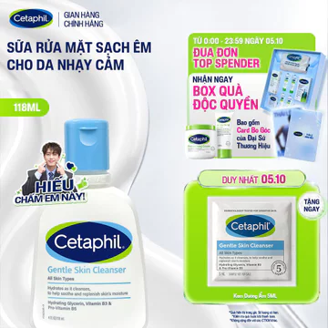 Sữa rửa mặt dịu lành cho da nhạy cảm CETAPHIL GENTLE SKIN CLEANSER 118ML