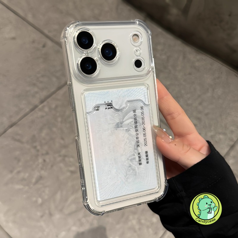 Ốp Điện Thoại Đựng Thẻ Cho iPhone 17 Pro Max Air 16E 16 15 14 13 12 Mini 11 XS X Pro Max XR 8 7 6 6s Plus SE3 SE2 Vỏ Ví Mềm Doanh Nghiệp Đơn Giản Dễ Thương Vỏ Chống Sốc