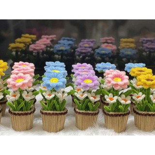 [Thành phẩm] Chậu Hoa Kẽm Nhung mini Thủ công Handmade - Làm Quà tặng - Decor Trang trí nhà cửa, bàn học, bàn làm việc