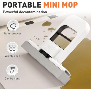 Cây lau nhà mini Cây lau nhà để bàn có thể gập lại mini Cây lau nhà xốp mini cho không gian nhỏ Hệ thống làm sạch sử dụng ướt và khô Cây lau nhà nhỏ cho nhà bếp phòng tắm Kính để bàn Xám