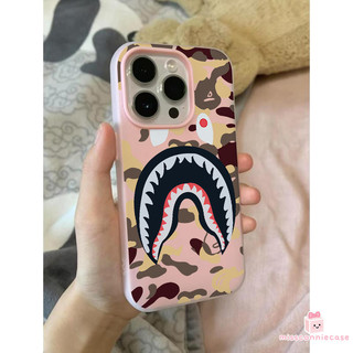 Ốp Lưng Cho IPhone 11 12 14 15 13 16 17 Pro Max 7Plus 6 7 15 16 14 6s Plus XR X XS Max Ngụy Trang Thoáng Mát Họa Tiết Cá Mập Mới 2 Trong 1 Bìa Mềm