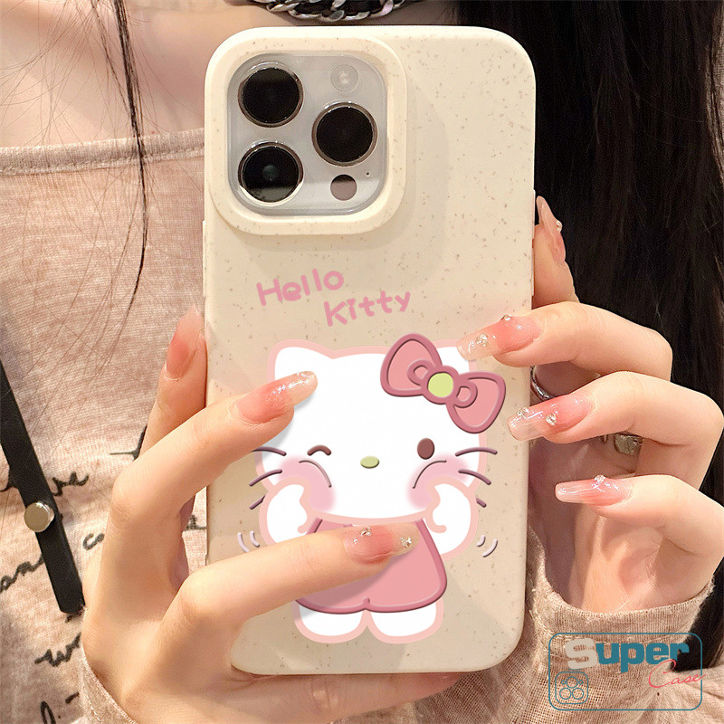 Ốp Lưng Tương Thích Cho IPhone 16 11 15 13 17 14 12 Pro Max Air XR X XS Max 16 7 13 12 17 Pro 14 15 6 6s 16 8 Plus SE 2020 Hoạt Hình Dễ Thương Ngọt Ngào Hello Kitty Trái Tim Tình Yêu Bìa mềm nơ