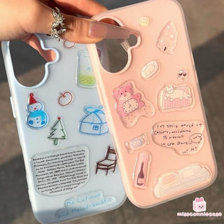 Ốp Lưng Cho Iphone 11 13 17 16 15 14 12 Pro Max Air X XR XS MAX 14 7 16 15 8 Plus Retro Dễ Thương Dachshund Gấu Mèo Con DIY Jelly Sticker Màu Kẹo Mới 2 Trong 1 Bìa Mềm