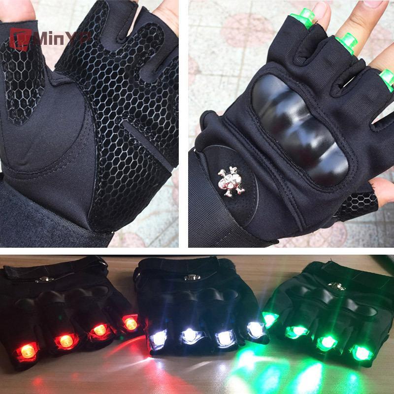 CMinYP Mới Chất Lượng Cao Găng Tay Laser Xanh Hộp Đêm Thanh Đảng Khiêu Vũ Ca Sĩ Đạo Cụ Khiêu Vũ Dj Găng Tay Cơ Đèn Led Vinh Quang