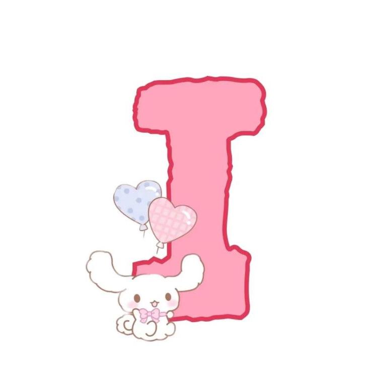 Móc Khóa Sanrio Cinnamoroll Chữ Cái  Dễ Thương Mica 2 Mặt Thiết Kế Độc Đáo chất liệu nhựa mica