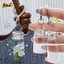 8pcs Sentimental Wish Keychain quà tặng, Mặt dây chuyền chai thủy tinh làm bằng tay cho phước lành và ký ức, Trang trí lấp lánh với cát / hoa trên túi Ba lô