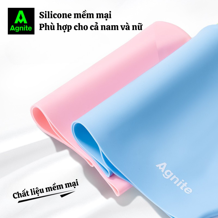 Mũ Bơi Silicone Cao Cấp Agnite – Chống Nước, Ôm Sát, Bảo Vệ Tai
