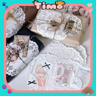 Giấy Ren Tròn Trang Trí Đồ Gói Card Decor Vintage Làm Thiệp Dán Scrapbook Timo GQ64