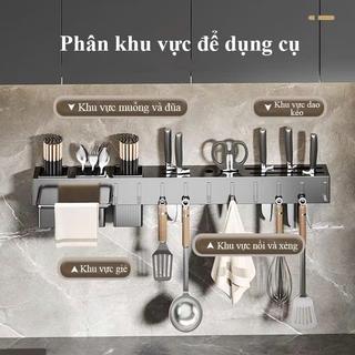 Giá treo đồ nhà bếp, Giá để dụng cụ nhà bếp dao kéo ống đũa muỗng thanh treo giẻ lau bếp và móc treo