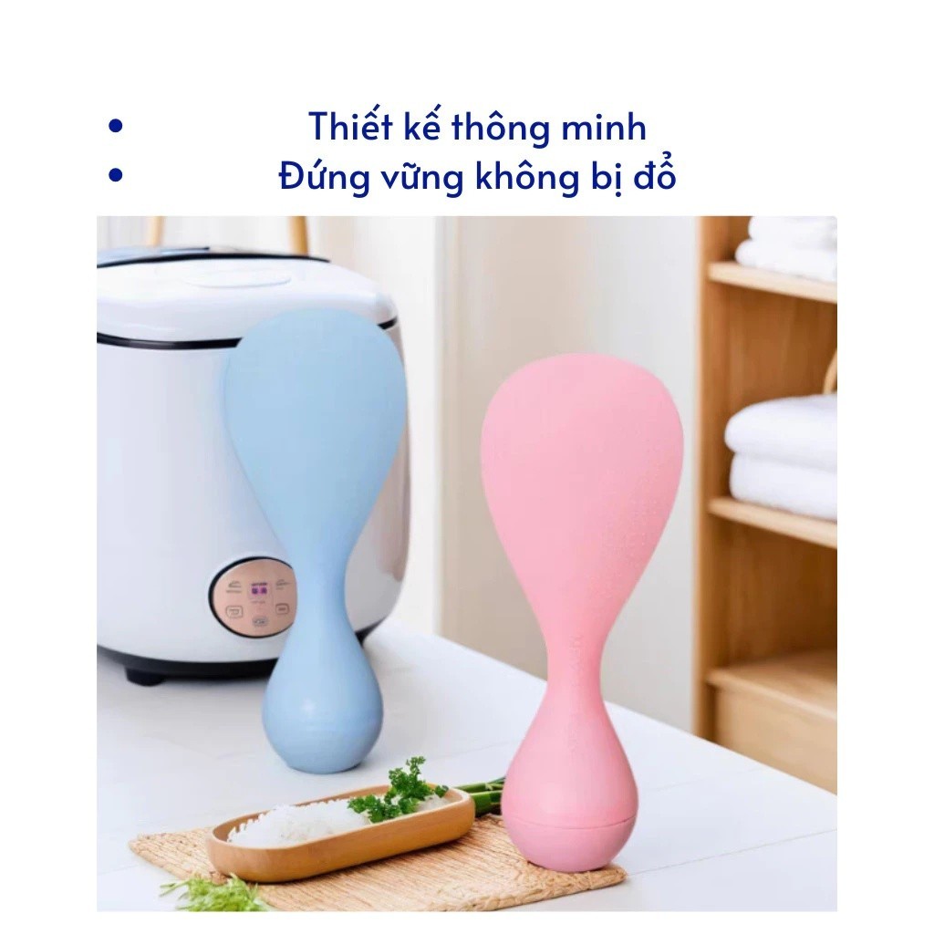 COD - Muôi Xới Cơm Độc Lạ Tự Đứng, Lật Đật Chống Dính, Hạt Vân 3D - FE123