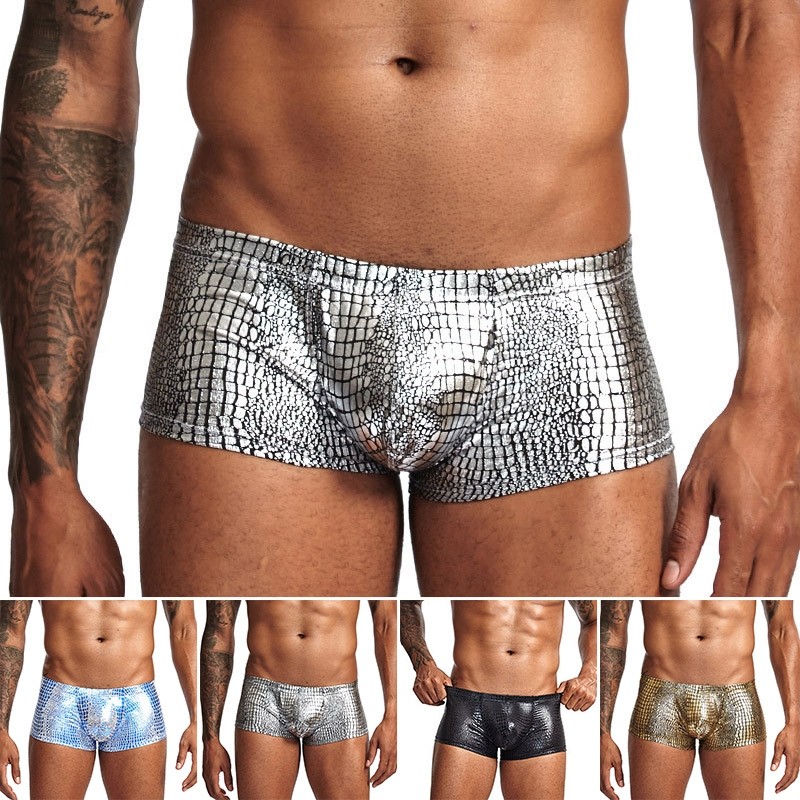 Túi đeo chéo eo thấp họa tiết rắn - Quần lót boxer nam màu nổi bật