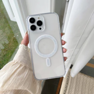 Ốp lưng điện thoại từ tính Cho Iphone 7 xs xr 11 12 13 14 15 16 Pro Max Plus Vỏ Cứng Chống Sốc Trong Suố