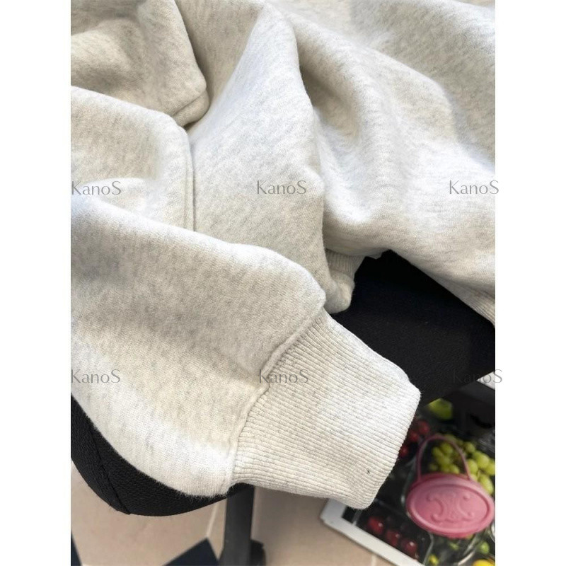 Kanos_shop | áo sweater dày dặn, Hàn quốc cổ điển Small daisy print áo tay dài áo thể thao