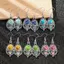 PNPIA- Dân Tộc Vintage Bohemian Đá Thiết Lập Trang Sức Quyến Rũ Không Gây Dị Ứng Nữ Bông Tai Nelaces Cho Phụ Kiện Du Lịch