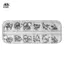 30 / 60 Cái / hộp Kim Loại Retro Vòng Tròn Móng Tay Nghệ Thuật Quyến Rũ 3D Phong Cách Punk Trắng Phần Móng Tay Trang Trí Móng Tay Phụ Kiện Làm Móng Tay EMKK