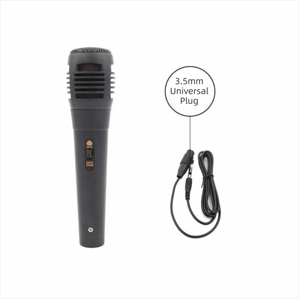 Micrô năng động STABFOAM, Mic giọng hát màu đen có dây, Ghi âm Karaoke tích hợp chuyên nghiệp di động