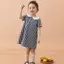 Váy ca rô cổ búp bê phong cách Preppy cho bé gái (90-130)