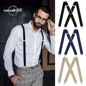 CATMALLER88 Dây treo người lớn, Kẹp kim loại chắc chắn 4 Kẹp Thắt lưng người lớn, Dây treo kẹp đàn hồi có thể điều chỉnh Nam nữ