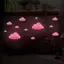 B & N Toilet Stier Glow in the Dark Pink Clouds Đề can dán tường tự dính có thể tháo rời để trang trí phòng trẻ em.